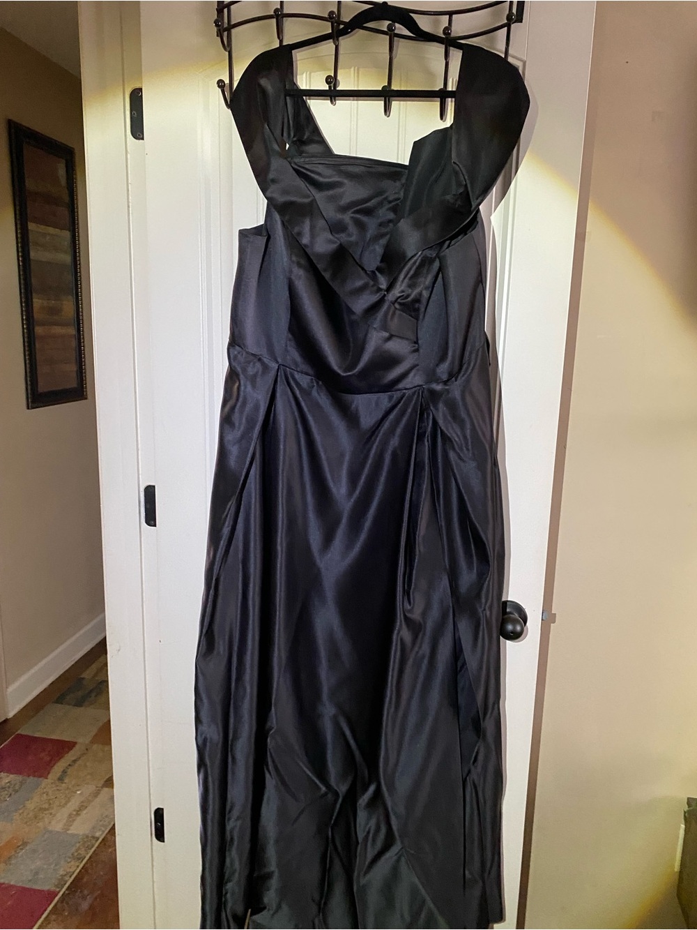 Satin Evening Dress in Black